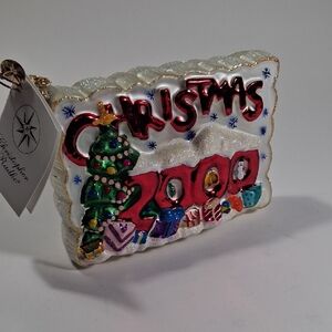 Christopher Radko "Christmas 2000" Postcard Ornament